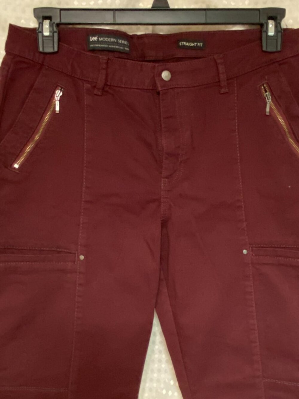 Lee Modern Series "1889 Uncompromised Authenticity" Burgundy Utility Pants